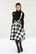 50070 HELL BUNNY TEEN SPIRIT PINAFORE SKIRT, BLK/WHT