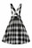 50070 HELL BUNNY TEEN SPIRIT PINAFORE SKIRT, BLK/WHT