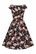 40175 HELL BUNNY LANAH japaniaiheinen polvimittainen mekko, KOKO 6XL