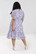 40179 HELL BUNNY WILLOW SPARROW lavendelin värinen sifonkimekko hihoilla