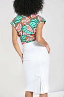 5278 HELL BUNNY FRANKIE SKIRT, WHT