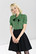60011 HELL BUNNY HUMBUG BLOUSE, GRN