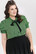 60011 HELL BUNNY HUMBUG BLOUSE, GRN
