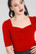 60155 HELL BUNNY PHILIPPA TOP, RED