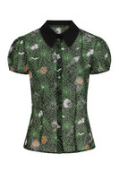 60112 HELL BUNNY HEX BLOUSE