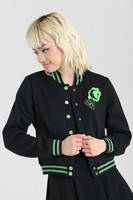 80019 HELL BUNNY SAMARA JACKET, BLK/GRN
