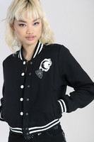 80019 HELL BUNNY SAMARA JACKET, BLK/GRN