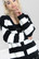 60109 HELL BUNNY NEVERMIND OVERSIZE CARDIGAN, BLK/WHT