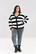 60109 HELL BUNNY NEVERMIND OVERSIZE CARDIGAN, BLK/WHT