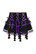 50150 HELL BUNNYN CHAI tututyylinen minihame, musta/violetti