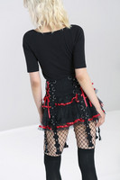 50150 HELL BUNNY CHAI MINI SKIRT, BLK/RED