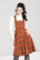 40200 HELL BUNNY TAWNY oranssinruskea tartankuosilappumekko