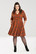 40204 HELL BUNNY TAWNY polvimittainen tartankuosinen kellomekko