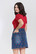 50186 HELL BUNNY STRAWBERRY DENIM mansikkasomisteinen minihame