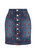 50186 HELL BUNNY STRAWBERRY DENIM mansikkasomisteinen minihame