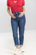 50187 HELL BUNNY STRAWBERRY DENIM mansikkasomisteiset farkut