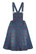 40257 HELL BUNNY STRAWBERRY DENIM mansikkasomisteinen lappumekko