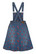 40257 HELL BUNNY STRAWBERRY DENIM mansikkasomisteinen lappumekko