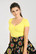 60156 HELL BUNNY MIA TOP, YELLOW