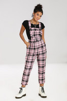 50203 HELL BUNNY ALICIA DUNGAREES, Pink
