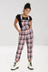 50203 HELL BUNNY ALICIA ruudullinen lappuhaalari, pink