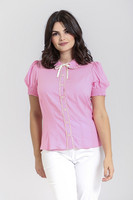 60063 HELL BUNNY CALLISTE BLOUSE, pink