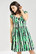 40233 HELL BUNNY SOLANA polvimittainen lehtikuvioitu raidallinen mekko
