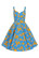 40260 HELL BUNNY VALENCIA 50-luvun tyylin kellomekko appelsiini printti