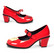 HCD110  CALL ME Mary Jane Pump, mid heels, red