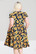 40308 HELL BUNNY SUNFLOWER 50-luvun tyylin mekko auringonkukkaprintillä, dark navy