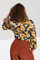 60207 HELL BUNNY SUNFLOWER BLOUSE
