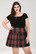 50173 HELL BUNNY HEATHER tartankuosinen minihame tehosteremmein