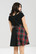 40239 HELL BUNNY HEATHER minimittainen lappumekko musta/pun.tartan