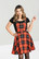 40281 HELL BUNNY CLEMENTINE oranssi/musta ruudullinen lappumekko