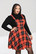 40281 HELL BUNNY CLEMENTINE oranssi/musta ruudullinen lappumekko