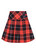 50214 HELL BUNNY CLEMENTINE oranssi/musta ruudullinen minihame soljilla