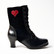 637725 VINTRO MINKA black ankle boots with red heart decoration