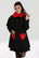80015 HELL BUNNY CORAZON musta takki punaisilla tehosteilla - koko XL