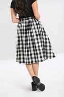 50059 HELL BUNNY VICTORINE gingham-ruutuinen 50-luvun tyylin hame, mv