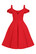 40327 HELL BUNNY NANCY pohjemittainen off-shoulder mekko, punainen