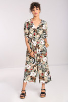 50251 HELL BUNNY ADELAIDA viskoosihaalari culottes  lahkeilla