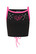 60222 HELL BUNNY ANDROMEDA CROP trikootoppi, musta pinkki tehosteet