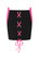 60222 HELL BUNNY ANDROMEDA CROP trikootoppi, musta pinkki tehosteet