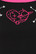 60222 HELL BUNNY ANDROMEDA CROP trikootoppi, musta pinkki tehosteet