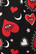 50268 HELL BUNNY KATE HEART viskoosinen leikkipuku sydänprintillä