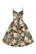 40323 HELL BUNNY ADELAIDA pohjemittainen mekko, vintage kukkaprintillä