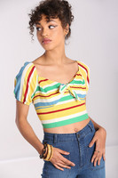 60236 HELL BUNNY SOLANGE CROP TOP