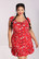 40337 HELL BUNNY EMMYLOU punainen minimekko valkoisin länkkäriprintein