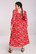 40334 HELL BUNNY EMMYLOU punainen maximekko, valkoinen western printti