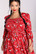 40334 HELL BUNNY EMMYLOU punainen maximekko, valkoinen western printti